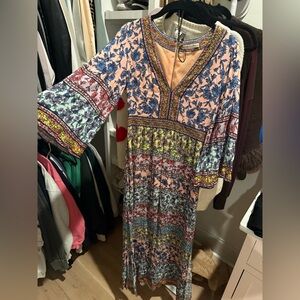 Alice + Olivia Multicolor Floral Maxi Dress